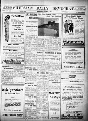 Primary view of object titled 'Sherman Daily Democrat (Sherman, Tex.), Vol. 32, Ed. 1 Thursday, September 12, 1912'.