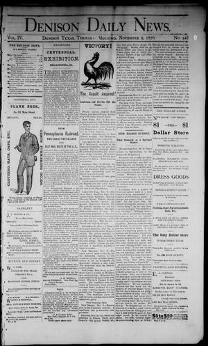 Denison Daily News. (Denison, Tex.), Vol. 4, No. 223, Ed. 1 Thursday, November 9, 1876