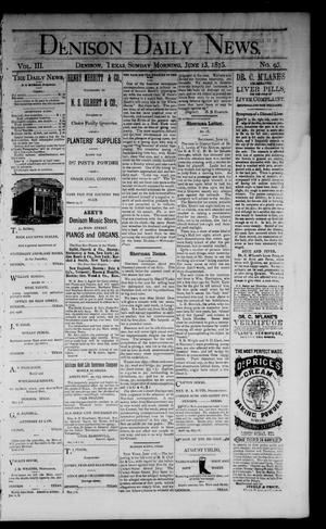 Denison Daily News. (Denison, Tex.), Vol. 3, No. 95, Ed. 1 Sunday, June 13, 1875