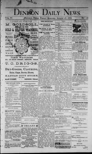 Denison Daily News. (Denison, Tex.), Vol. 4, No. 158, Ed. 1 Friday, August 25, 1876