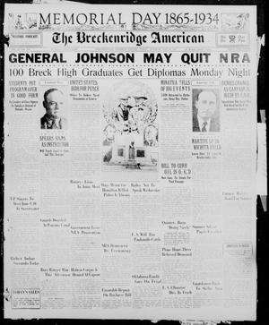 The Breckenridge American (Breckenridge, Tex.), Vol. 14, No. 149, Ed. 1, Tuesday, May 29, 1934