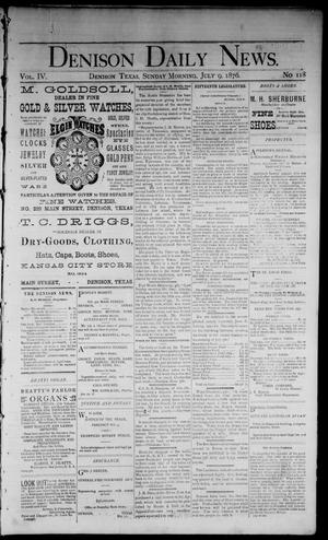 Denison Daily News. (Denison, Tex.), Vol. 4, No. 118, Ed. 1 Sunday, July 9, 1876