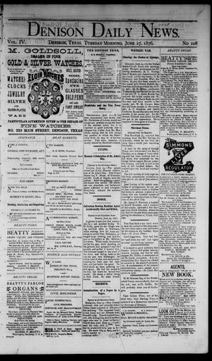 Denison Daily News. (Denison, Tex.), Vol. 4, No. 108, Ed. 1 Tuesday, June 27, 1876