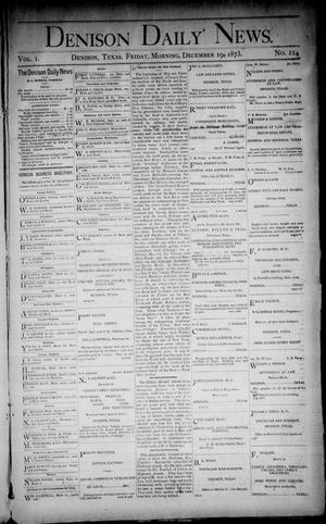 Primary view of object titled 'Denison Daily News. (Denison, Tex.), Vol. 1, No. 214, Ed. 1 Friday, December 19, 1873'.