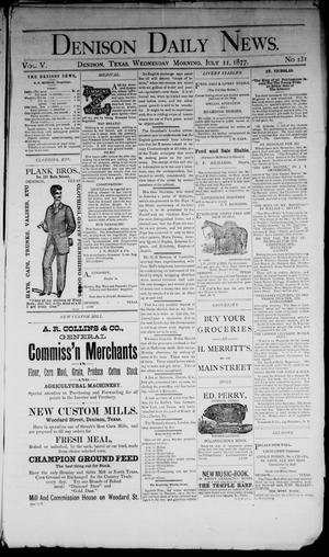 Denison Daily News. (Denison, Tex.), Vol. 5, No. 131, Ed. 1 Wednesday, July 11, 1877