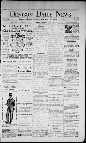 Denison Daily News. (Denison, Tex.), Vol. 4, No. 203, Ed. 1 Tuesday, October 17, 1876