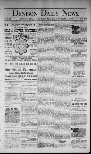 Denison Daily News. (Denison, Tex.), Vol. 4, No. 168, Ed. 1 Wednesday, September 6, 1876