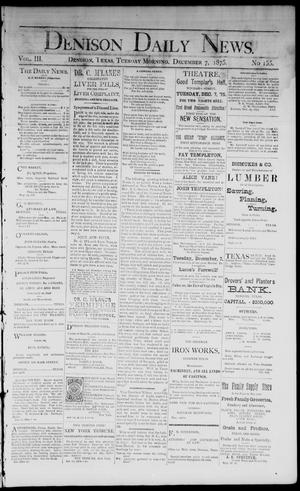 Denison Daily News. (Denison, Tex.), Vol. 3, No. 155, Ed. 1 Tuesday, December 7, 1875