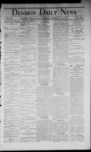 Denison Daily News. (Denison, Tex.), Vol. 2, No. 307, Ed. 1 Friday, February 19, 1875