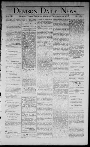 Denison Daily News. (Denison, Tex.), Vol. 3, No. 131, Ed. 1 Saturday, November 20, 1875