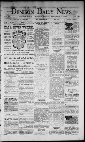 Denison Daily News. (Denison, Tex.), Vol. 4, No. 169, Ed. 1 Thursday, September 7, 1876