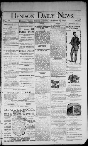 Denison Daily News. (Denison, Tex.), Vol. 4, No. 265, Ed. 1 Friday, December 29, 1876