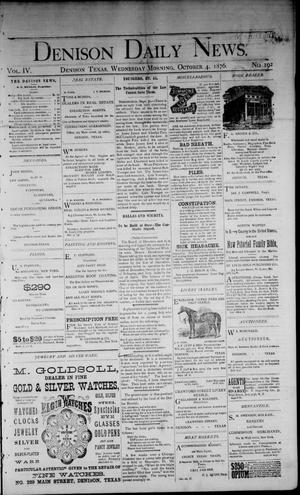 Denison Daily News. (Denison, Tex.), Vol. 4, No. 192, Ed. 1 Wednesday, October 4, 1876