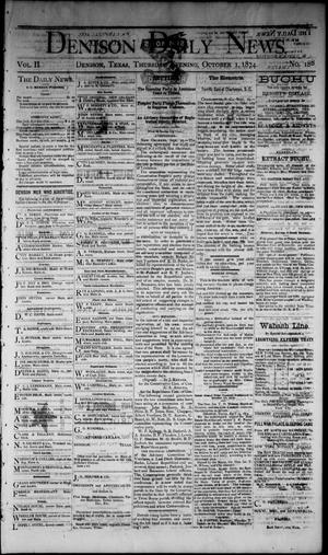 Denison Daily News. (Denison, Tex.), Vol. 2, No. 187, Ed. 1 Thursday, October 1, 1874