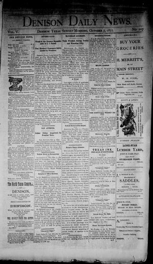 Denison Daily News. (Denison, Tex.), Vol. 5, No. 207, Ed. 1 Sunday, October 7, 1877