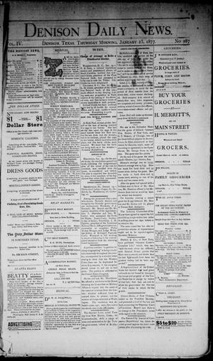Denison Daily News. (Denison, Tex.), Vol. 4, No. 287, Ed. 1 Thursday, January 25, 1877