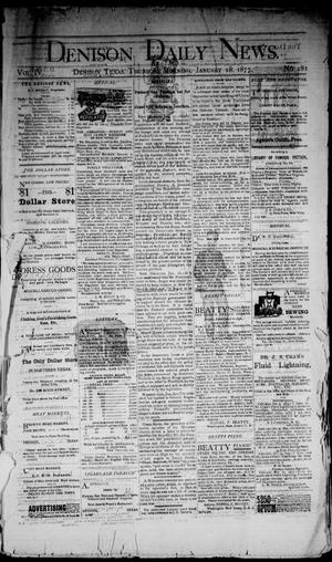 Denison Daily News. (Denison, Tex.), Vol. 4, No. 281, Ed. 1 Thursday, January 18, 1877