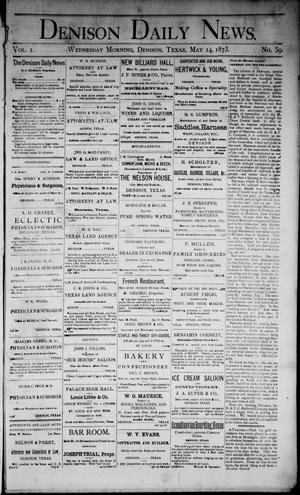 Denison Daily News. (Denison, Tex.), Vol. 1, No. 59, Ed. 1 Wednesday, May 14, 1873