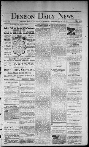 Denison Daily News. (Denison, Tex.), Vol. 4, No. 171, Ed. 1 Saturday, September 9, 1876