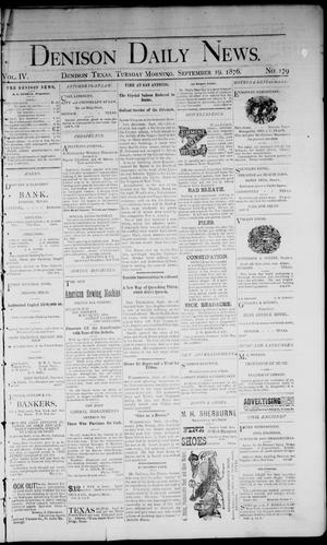 Denison Daily News. (Denison, Tex.), Vol. 4, No. 179, Ed. 1 Tuesday, September 19, 1876