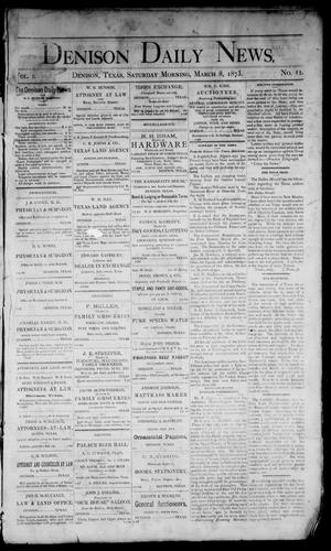 Denison Daily News. (Denison, Tex.), Vol. 1, No. 11, Ed. 1 Saturday, March 8, 1873