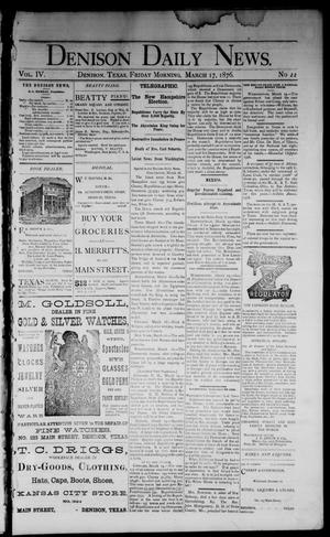 Denison Daily News. (Denison, Tex.), Vol. 4, No. 22, Ed. 1 Friday, March 17, 1876