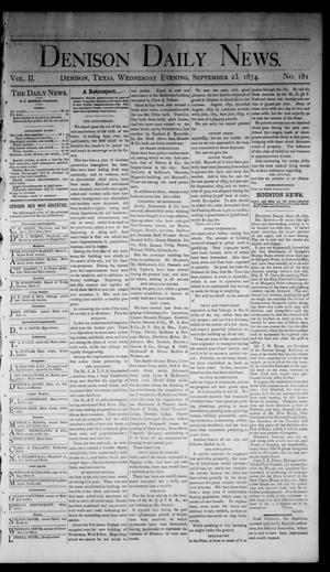Denison Daily News. (Denison, Tex.), Vol. 2, No. 180, Ed. 1 Wednesday, September 23, 1874
