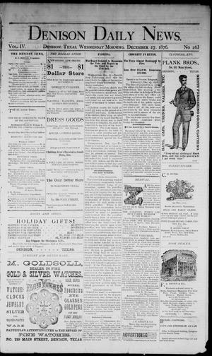 Denison Daily News. (Denison, Tex.), Vol. 4, No. 263, Ed. 1 Wednesday, December 27, 1876