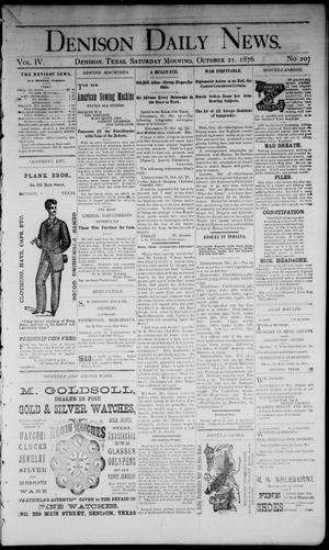 Denison Daily News. (Denison, Tex.), Vol. 4, No. 207, Ed. 1 Saturday, October 21, 1876