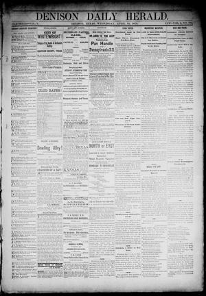 Primary view of object titled 'Denison Daily Herald. (Denison, Tex.), Vol. 1, No. 161, Ed. 1 Wednesday, April 10, 1878'.