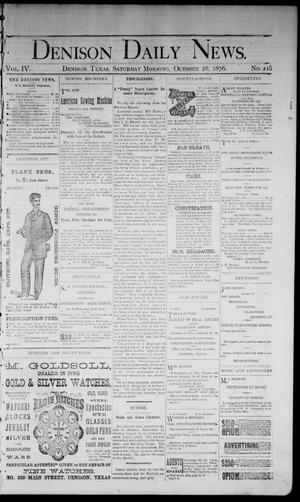 Denison Daily News. (Denison, Tex.), Vol. 4, No. 213, Ed. 1 Saturday, October 28, 1876
