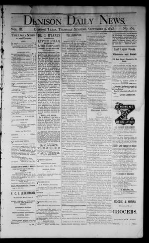 Denison Daily News. (Denison, Tex.), Vol. 3, No. 167, Ed. 1 Thursday, September 9, 1875