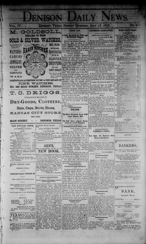 Denison Daily News. (Denison, Tex.), Vol. 4, No. 130, Ed. 1 Sunday, July 23, 1876