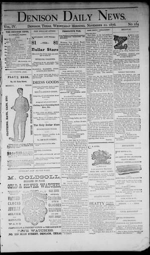 Denison Daily News. (Denison, Tex.), Vol. 4, No. 234, Ed. 1 Wednesday, November 22, 1876