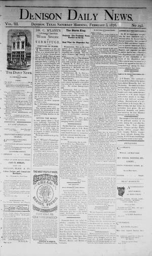 Denison Daily News. (Denison, Tex.), Vol. 3, No. 295, Ed. 1 Saturday, February 5, 1876