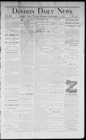 Denison Daily News. (Denison, Tex.), Vol. 3, No. 132, Ed. 1 Tuesday, September 21, 1875