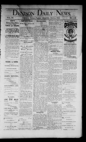 Denison Daily News. (Denison, Tex.), Vol. 3, No. 116, Ed. 1 Friday, July 9, 1875
