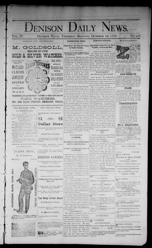 Denison Daily News. (Denison, Tex.), Vol. 4, No. 205, Ed. 1 Thursday, October 19, 1876