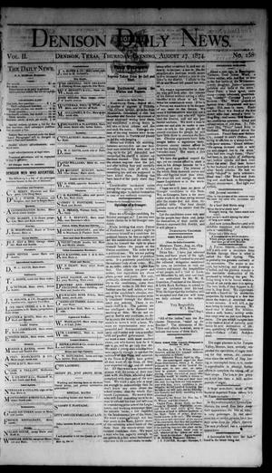 Denison Daily News. (Denison, Tex.), Vol. 2, No. 157, Ed. 1 Thursday, August 27, 1874
