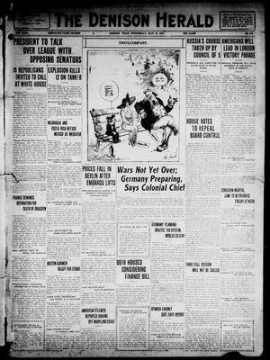 The Denison Herald (Denison, Tex.), Vol. 29, No. 256, Ed. 1 Wednesday, July 16, 1919