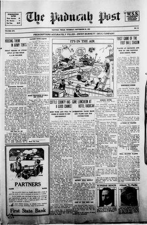 The Paducah Post (Paducah, Tex.), Vol. 16, No. 21, Ed. 1 Thursday, September 28, 1922