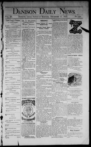 Denison Daily News. (Denison, Tex.), Vol. 3, No. 170, Ed. 1 Saturday, December 25, 1875
