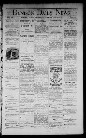 Denison Daily News. (Denison, Tex.), Vol. 3, No. 91, Ed. 1 Wednesday, June 9, 1875
