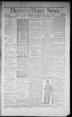Denison Daily News. (Denison, Tex.), Vol. 4, No. 299, Ed. 1 Thursday, February 8, 1877