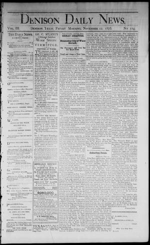 Denison Daily News. (Denison, Tex.), Vol. 3, No. 124, Ed. 1 Friday, November 12, 1875