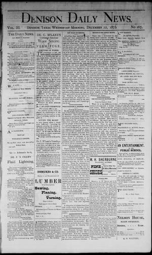 Denison Daily News. (Denison, Tex.), Vol. 3, No. 167, Ed. 1 Wednesday, December 22, 1875