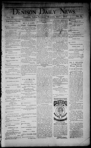 Denison Daily News. (Denison, Tex.), Vol. 3, No. 59, Ed. 1 Saturday, May 1, 1875