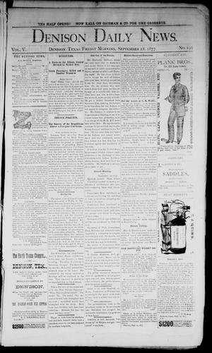 Denison Daily News. (Denison, Tex.), Vol. 5, No. 199, Ed. 1 Friday, September 28, 1877