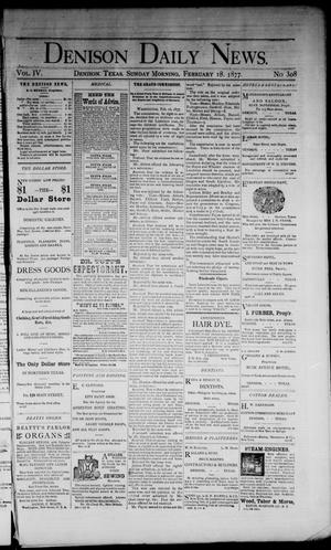 Denison Daily News. (Denison, Tex.), Vol. 4, No. 308, Ed. 1 Sunday, February 18, 1877