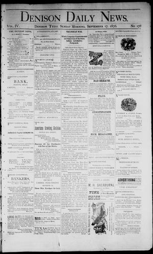 Denison Daily News. (Denison, Tex.), Vol. 4, No. 178, Ed. 1 Sunday, September 17, 1876